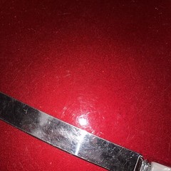 Vtg Sheffield Wedding Cake Serrated Knife Pink Mother Of Pearl Handle England