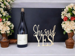 «She Said Yes» Wedding Engagement Centerpiece Table Decor,Bridal Shower Wedding