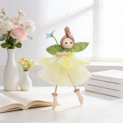 Easter Angel Ornament with Tulle Skirt for Walls Trees and Party Spaces