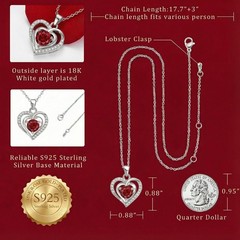 Eternal Real Rose Dainty Love Pendant , Preserved Red Gift Box with