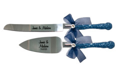 Personalized Engraved Wedding Cake Knife Server Set, Wedding Table Decor