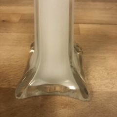 Eiffel Tower Base Cases Glass Clear & White Tall Crystal Bud Vase Wedding
