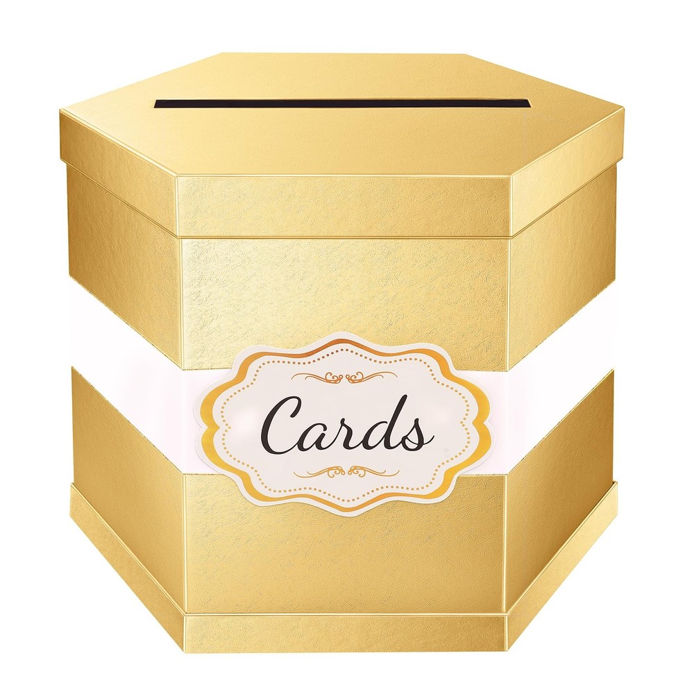 Rosegld Card Card Receiving Ribbon 14X12X12 Inches Elegant Card Holder For