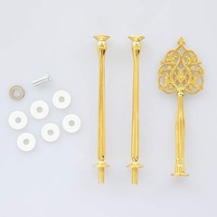 3 Tier 14″ Heavy Metal Cake Stand Holder Fruit Plate Stand Fitting Scepter Gold
