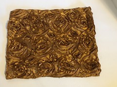 New*Gold Rosette Pattern Chair Back Cover for Weddings/Quinceanera/Parties/Party