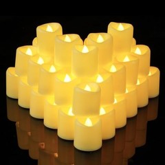 LED Votive Candles, Flameless Tea Lights Battery Included, 100 12 Pack Ivory