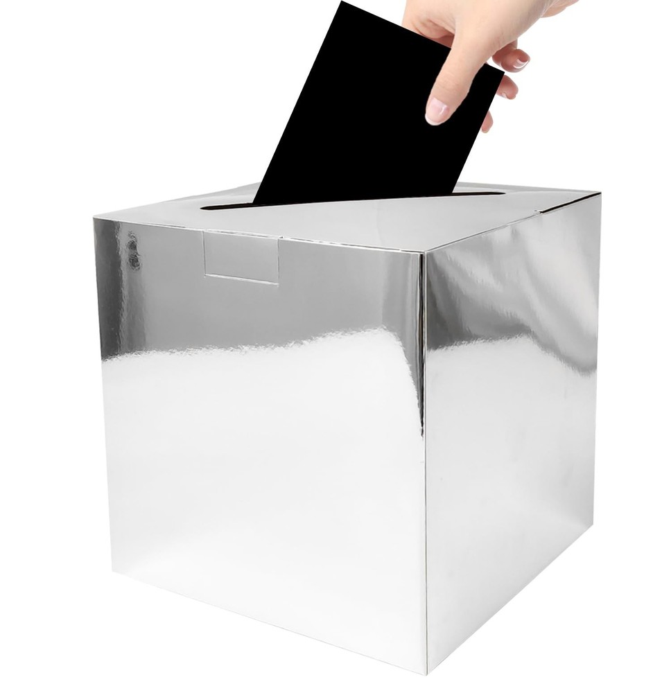 SietDESEO Silver Card Box Gift for 7.8 X X INCH,