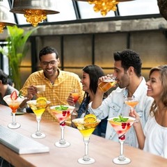 50 Pack Plastic Martini Glasses,5 oz Disposable Cocktail Glasses,Unbreakable