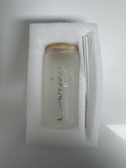 Coffee/Water Tumbler Glass Cup With Glass Straw » Wifey»