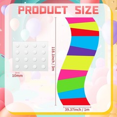 118 x 39 Inches Candy Party Decorations Colorful Polyester Carpet Aisle Runne…