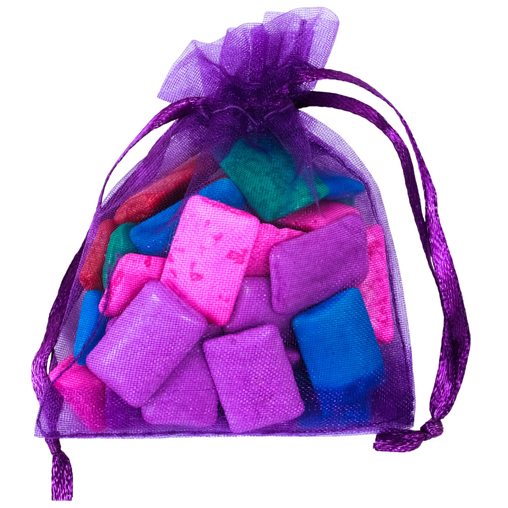 Plum Organza Gift Bags Multiple Sizes in Sets of 20, 50 or 100