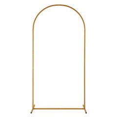 6.6 FT Wedding Arch Backdrop Stand Gold Metal Arch for Wedding Ceremony Party