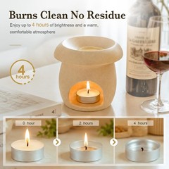 Tea Lights Candles 200 Pack, 4 Hour Palm Wax White 4 Hours,