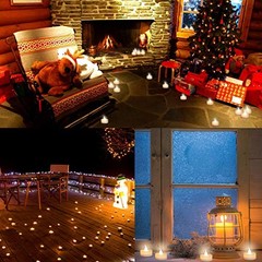 Cozeyat 12pcs Led Tea Lights with Timer Function(6Hrs On 18Hrs Off) Mini
