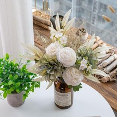 Artificial Flowers Fake Flower Plants Silk Dahlia Flowers Bouquet Dahlia-green