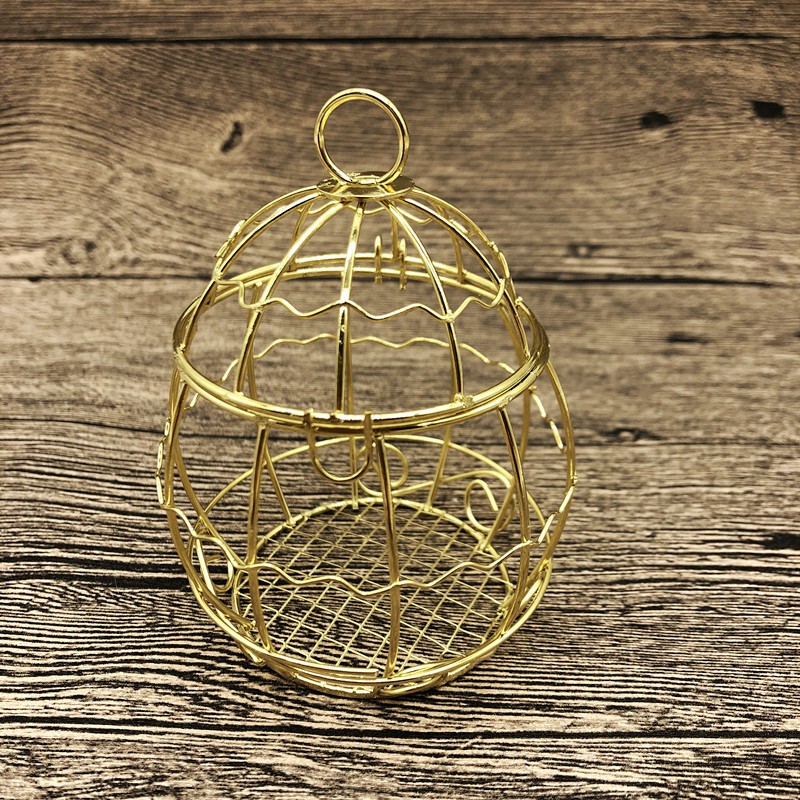 Mini metal gold vintage retro bird cage candy boxes baby shower favor gift box!