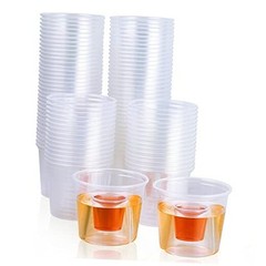 100 Disposable Bomber Cups,4oz Plastic Bomber Shot 100 Count (Pack of 1) Clear