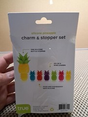 true Silicon Pineapple Charm and Stopper Set of seven pieces