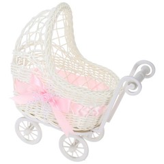 Handle Attachment Flower Basket Ornament Push Candy Baby Shower Favors Rattan