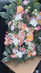 Faux Wedding Flowers with multiple pieces in brand new condition