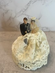 Vtg 1940s 1950s Wedding Cake Topper