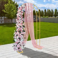 Gold Open Arch Backdrop Stand, U Shaped Wedding Arches,Metal Arch Backdrop Stand