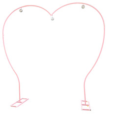 Pink Heart Shaped Backdrop Stand Weddings Bridal Shower Decoration 8.2ft x7.8ft