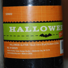 Black Halloween Glitter Tulle – 6″ x 25 Yards – Set of 3 – Craft Supplies