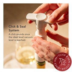 Vacu Vin Original Wine Saver with 2 Vacuum Bottle 1 Pump + 2 Stoppers, White