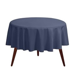Round Tablecloth – 70 Inch Round Table Cloth for 24 to 70″ (Round) Navy Blue