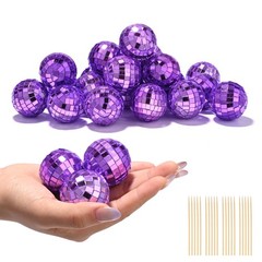 Yescom 20PCS 1.6″ Small Disco Ball Mirror Mini Hanging for Events Wedding Party