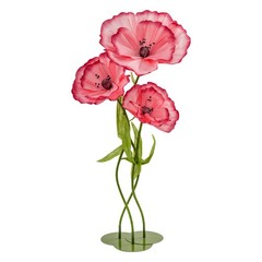Handmade EVA Corn Poppy Floor Flowers Set Of 3 40×100,50×120,70×140cm Dark Pink