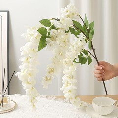 4pcs 47.2-inch Artificial Fake Wisteria Hanging Flower Garland Silk Flower Strin
