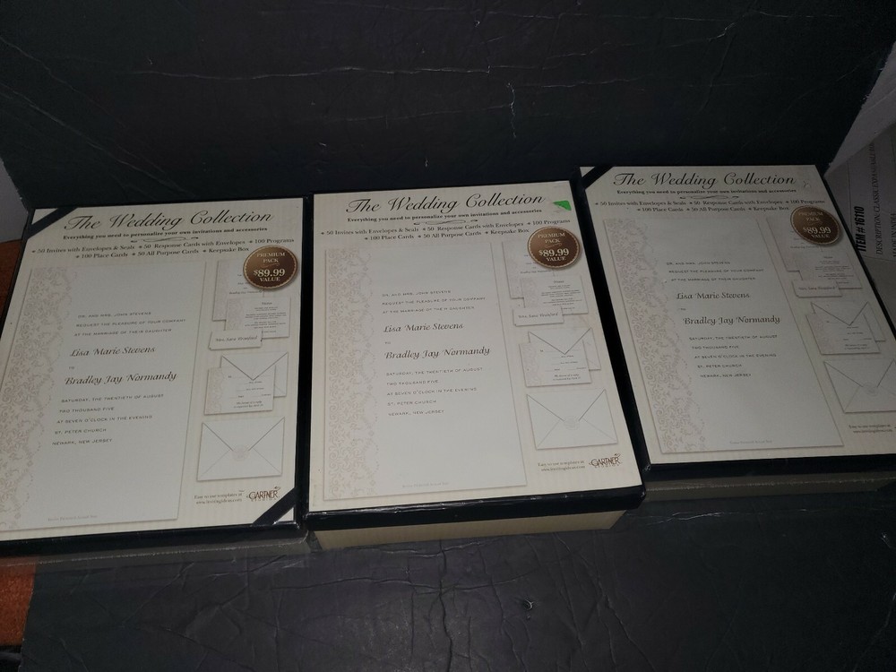 150 Wedding Collection Printable Wedding Invitation Kit Gold 50 Ct x 3 Gartner
