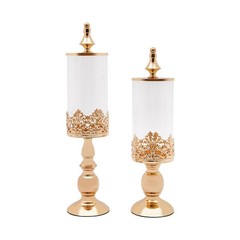 10Pcs Gold Iron Crystal Acrylic Cake Stand Set for Display and Decoration