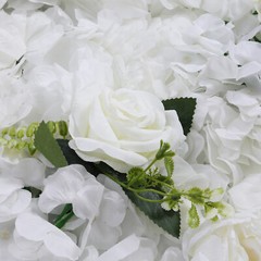 6 Pcs Artificial Wedding Silk Flower Wall Decor Background Rose Floral Panels