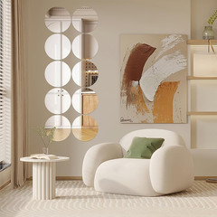 Round Mirror Centerpieces for Tables Decorations, 12PCS 12Inch Acrylic Circle Mi