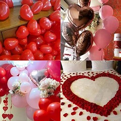Valentines Balloons Kit with I Love You Balloons Heart Balloon Bear Balloon