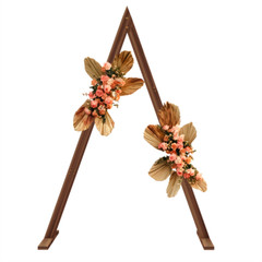 Triangle Wedding Ceremony Arch Wooden Backdrop Stand Heavy Garden Arbor Frame