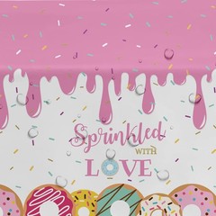 Donut Baby Sprinkle Decorations Girl Tablecloth – Sprinkled with Multi Color