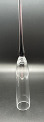 Beautiful Hand blown Colorful Crystal Footless Long Stem Champagne Flutes & Vase