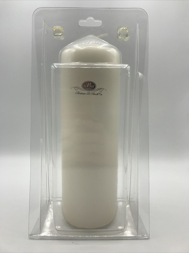 Hortense B. Hewitt White Unity Candle Wedding Accessories 9.5″ Pillar Solid New
