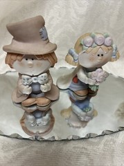 Bumpkins Bisque Porcelain Bride & Groom Figurines Fabrizio George Cake Toppers