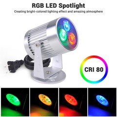 Yescom 8 Pack LED RGB Spotlight Aluminum Stage Lighting for Mirror Ball Party