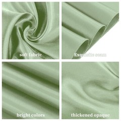 60 Pcs Satin Chair Sashes Sage Green Satin Chair Sashes Chair Decorative for …