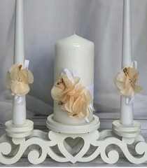 Unity Candle Set – Wedding Ceremony & Reception – 6” Pillar & Two 10” Taper…