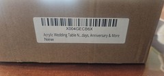 Nita Jean Acrylic Wedding Table Numbers Arch Shape Gold Clear Customizable Set