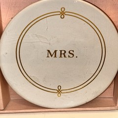 Mr. & Mrs. Ring Dish 2 Count Wedding Trinket Dish Gartner Studios New In Box