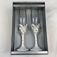 Simply Better Weddingstar Bride & Groom Wedding Toast Glass SKU 4466