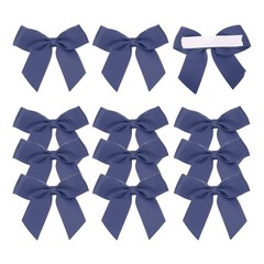 12Pcs Mini Grosgrain Ribbon Bow 2″ Self Adhesive Flower Bows Navy Blue